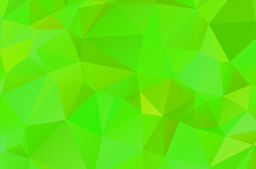 Plakat Abstract green vivid wallpaper mosaic background. Geometric triangle