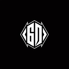 GQ Logo monogram with shield shape designs template