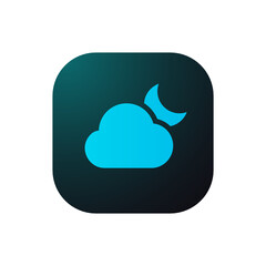 Cloudy Night - App Icon Button