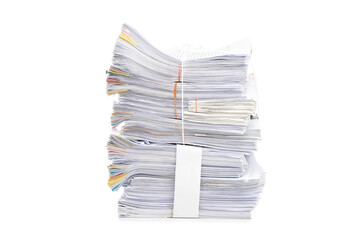 Stack of Documents isolated on white background