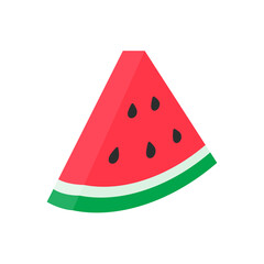 Watermelon vector. red fruit cut into pieces with seeds inside Refreshing food in the summer