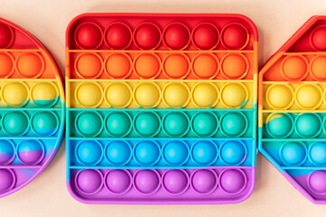 Rainbow Pop It Bubble Sensory Fidget Toy