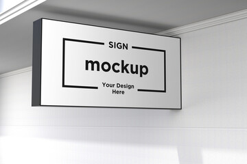Wall Mount Sign Mockup