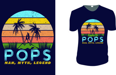 POPS Man Myth Legend. father's day T-Shirt, father's day Vector graphic for t shirt. Vector graphic, typographic poster or t-shirt. father's day style background, logo.
