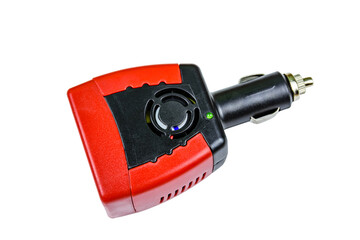 Car inverter DC to AC isolated on a white background