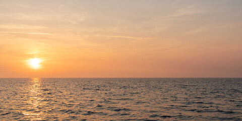 landscape of sunset over the sea 