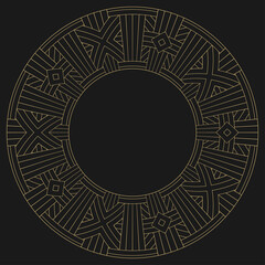 Circular decorative frame.