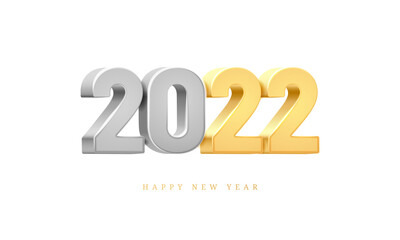 Happy Chinese New Year 2022 lunar holiday greeting card design element isolated on white. Vector illustration of 20 22 3D text, Merry Christmas invitation decor template. Typography calendar