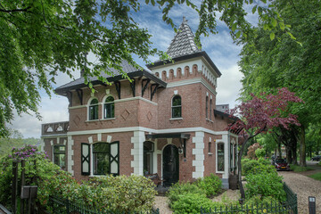 Fototapeta na wymiar Stien Eelsingh birthplace Zwolle Overijssel Netherlands. Villa. Estate. Spoolderbergweg.