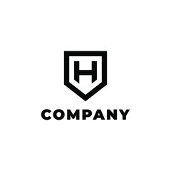 Elegant Initial H Shield Business Company Logo