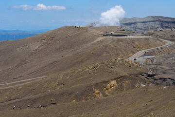 阿蘇山　中岳登山　皿山迂回ルート