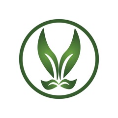  green Tree leaf ecology vector