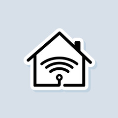Smart house logo. Smart house icon. Home automation. The concept of a home system with wireless centralized control. Vector on isolated background. EPS 10