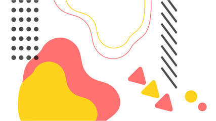 abstract geometric cover background with minimal trendy style. Funky 90s memphis background. Abstract hipster shapes and funky geometric patterns, 1980s pop backdrop vector illustration set.