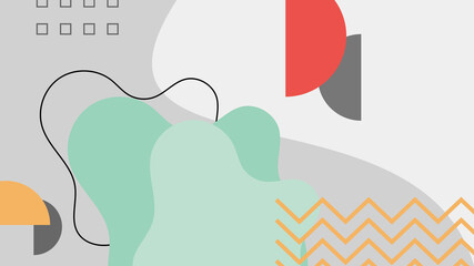 abstract geometric cover background with minimal trendy style. Funky 90s memphis background. Abstract hipster shapes and funky geometric patterns, 1980s pop backdrop vector illustration set.