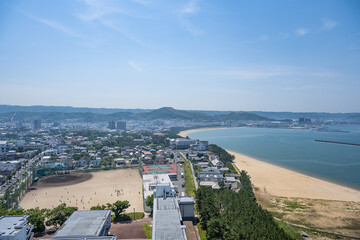 Obraz premium 唐津城 - 天守閣からの眺望