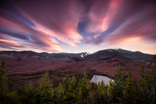 The Adirondack high peaks from Mt Jo