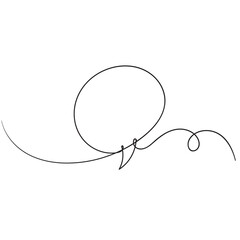 hand drawn bubble talk illustration in continuous line art style vector