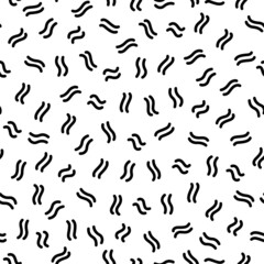 Seamless pattern with wavy lines and white background