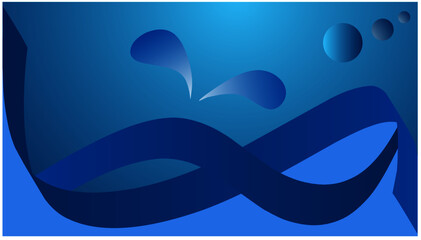 set of blue and white ribbons