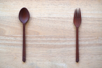 wooden spoon and fork