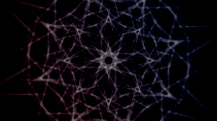 Futuristic esoteric ornamental mandala design. Abstract psychedelic geometric dark flower. Vector illustration EPS10.