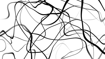 Black and white curve wave line abstract background.