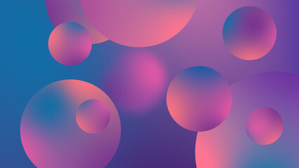Abstract balls geometric gradient color background.For graphic design. 3d render illustration.