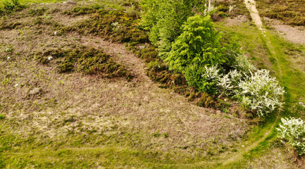 Obraz premium Pasiega Mountains in the north of Spain from a Drone view