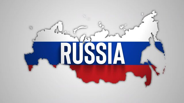 Russian Map. Map of Russia. Animated 4k Russian Map. Slo-mo Russian Map and Travel. Moscow.