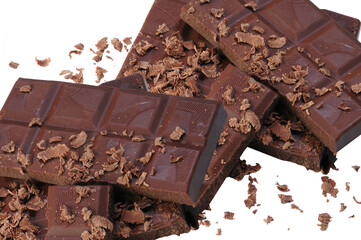 Delicious black chocolate bars