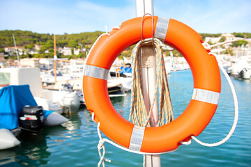 Harbor Estartit Spain life buoy