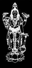 A beautiful dark art illustrations of indian gods and goddesses