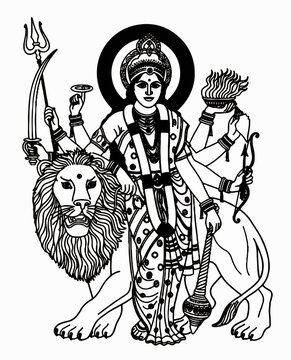 A beautiful dark art illustrations of indian gods and goddesses