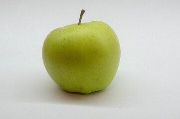 Green apple on white background