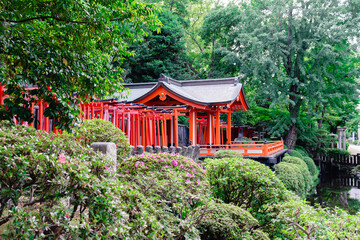 根津神社　赤い鳥居