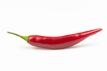 Hot red pepper isolated on a white background.