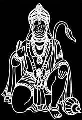 Fototapeta na wymiar A beautiful dark art illustrations of indian gods and goddesses