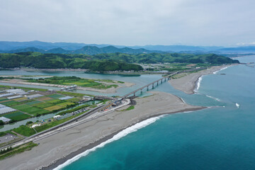 高知県高知市　仁淀川河口の風景