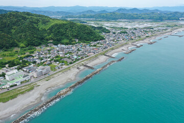 高知県土佐市　新居海岸の風景