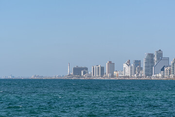 Naklejka premium tel aviv coast and beach life