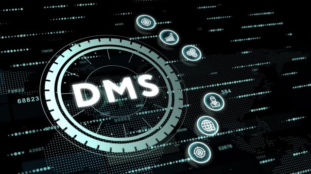 Document management DMS System Digital rights management. Business, Technology, Internet and network concept.