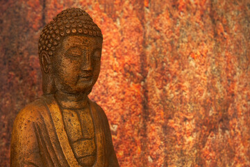 Obraz premium figura de buda joven en estado de meditación