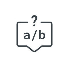 Ab testing icon. Clipart image isolated on white background