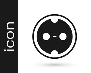 Black Electrical outlet icon isolated on white background. Power socket. Rosette symbol. Vector