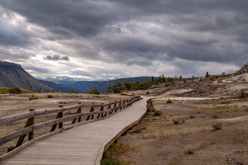 Fototapeta na wymiar Yellowstone National Park in Wyoming America.