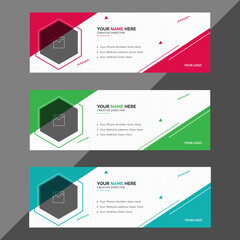 Modern social media signature template design. Business social media banner design layout