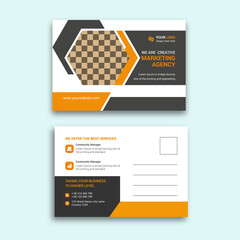 Corporate business postcard template 