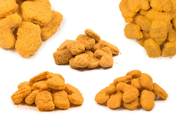 Nuggets isolated on a white background.