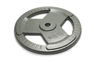 Naklejka premium Weight plates isolated on a white background.